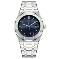 Montre pour homme de luxe avec logo personnalisé, boîtier et bracelet en alliage, cadran à aiguilles, étanche 3ATM, mouvement à quartz
