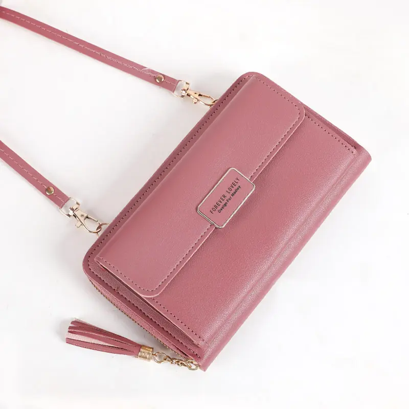 Bán Buôn Phụ Nữ Giá Rẻ PU Leather Crossbody Điện Thoại Di Động Wallet Purse Shoulder Bag Túi Xách Điện Thoại Di Động Túi Cho Phụ Nữ Crossbody