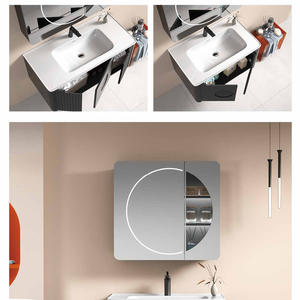 Luxe badkamermeubelset, wandmodel, inclusief wastafelblad met wasbak en marmeren meubel. - Product Image 3