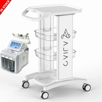 Chariot de Salon à Roulettes Métallique Pré-assemblé à Prix Réduit pour Appareils de Cavitation RF, Laser IPL, et Équipements de Beauté en Salon et Spa