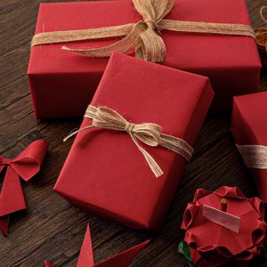<b>Red</b> Kraft Wrapping <b>Paper</b> Roll 1734L x 1.4934W Solid Color For Birthday Wedding Baby Shower Christmas - Product Image 3