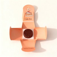 Boîtes à gâteaux pliables personnalisées avec logo, biodégradables, pour boutique de desserts, emballage de cupcakes, boîte à pain et à biscuits de luxe