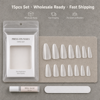 Extensions d'ongles légères de qualité professionnelle, à coller, toucher doux, service ODM pour les propriétaires de marques 1018