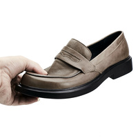 Mocassins VOGU pour hommes grande taille en cuir pleine fleur à enfiler ; Chaussures d'été respirantes à semelle extérieure en caoutchouc antidérapante