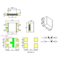 Led diode smd 0805 rvb diodo 0807 multi couleur auto-clignotant led flash rapide flash lent led clignotant lumières mini diode 3K par rouleau
