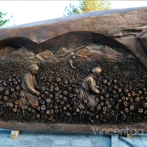 Vincentaa-escultura de Metal de bronce para decoración al aire libre, estatua de personas reales conmemorativas personalizada