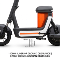 Vélo électrique puissant avec batterie au lithium 48V 12AH 400W, scooter électrique à 2 places, cyclomoteur