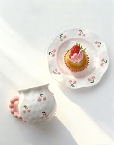 Set Moderno di Tazza e Piattino in Ceramica Porcellanata Isolante Eco-Friendly, Nuovo Stile Cinese Dipinto a Mano per Tè Pomeridiano e <span class=keywords><strong>Latte</strong></span> - Product Image 3