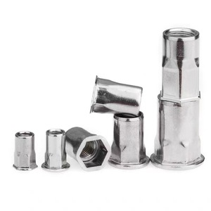 Baiguluo Stainless Steel Rivet Nuts M3 M4 M5 M6 M8 M10 M12 Flat Head Hexagonal With Washer DIN 304 Grade A Construction Industry - Product Image 4