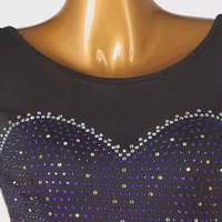 Robe de danse latine pour femmes adultes, style à franges cloutées, en soie/coton, robe de compétition pour la scène, LQ424