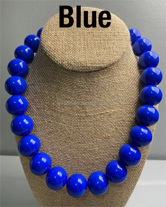 Collana di perle di gomma da masticare Multicolor stile Harry collana di perle rotonde acriliche Funky 20mm per regalo di compleanno all'ingrosso - Product Image 6