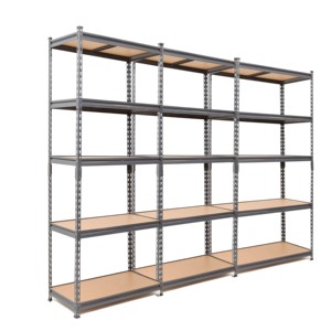 Scaffale Metallico a 5 Ripiani in Acciaio Inox Galvanizzato Sistema di Scaffalature per Garage - Product Image 6