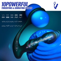 Masseur de prostate vibrant en silicone alimenté par USB, stimulateur anal, godemiché, plug anal, stimulateur de testicules, retardateur d'éjaculation, 10 modes de vibration, télécommande