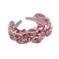 Bandeau fleur en satin tridimensionnel de luxe pour filles et dames accessoire de cheveux à large bord à la mode