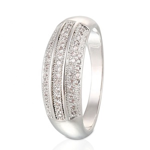 Anillos de Compromiso y Matrimonio de Circonita Cúbica AAA de Guangzhou Exotic Custom Jewelry, Estilo Argentino Simple y Moderno, Precios Económicos - Product Image 5