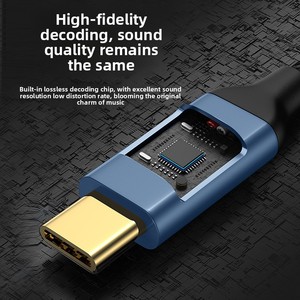 Câble audio <span class=keywords><strong>XKS</strong></span> <span class=keywords><strong>XKS</strong></span>-5487 épaissi 1,5 m Type-C DC 3,5 mm AUX pour voiture, ordinateur, téléphone portable, streaming en direct, enregistrement, blindé - Product Image 6