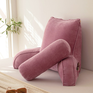 Almohadas de apoyo <span class=keywords><strong>para</strong></span> sentarse <span class=keywords><strong>en</strong></span> <span class=keywords><strong>la</strong></span> <span class=keywords><strong>cama</strong></span> con cubierta lavable, <span class=keywords><strong>respaldo</strong></span> de algodón PP, almohadas de lectura <span class=keywords><strong>para</strong></span> adultos con brazos - Product Image 5