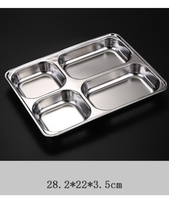 Usine directe SUS304/201 plateau de plaque de buffet en acier inoxydable classique 4 grilles 5 grilles métal poli service alimentaire durable