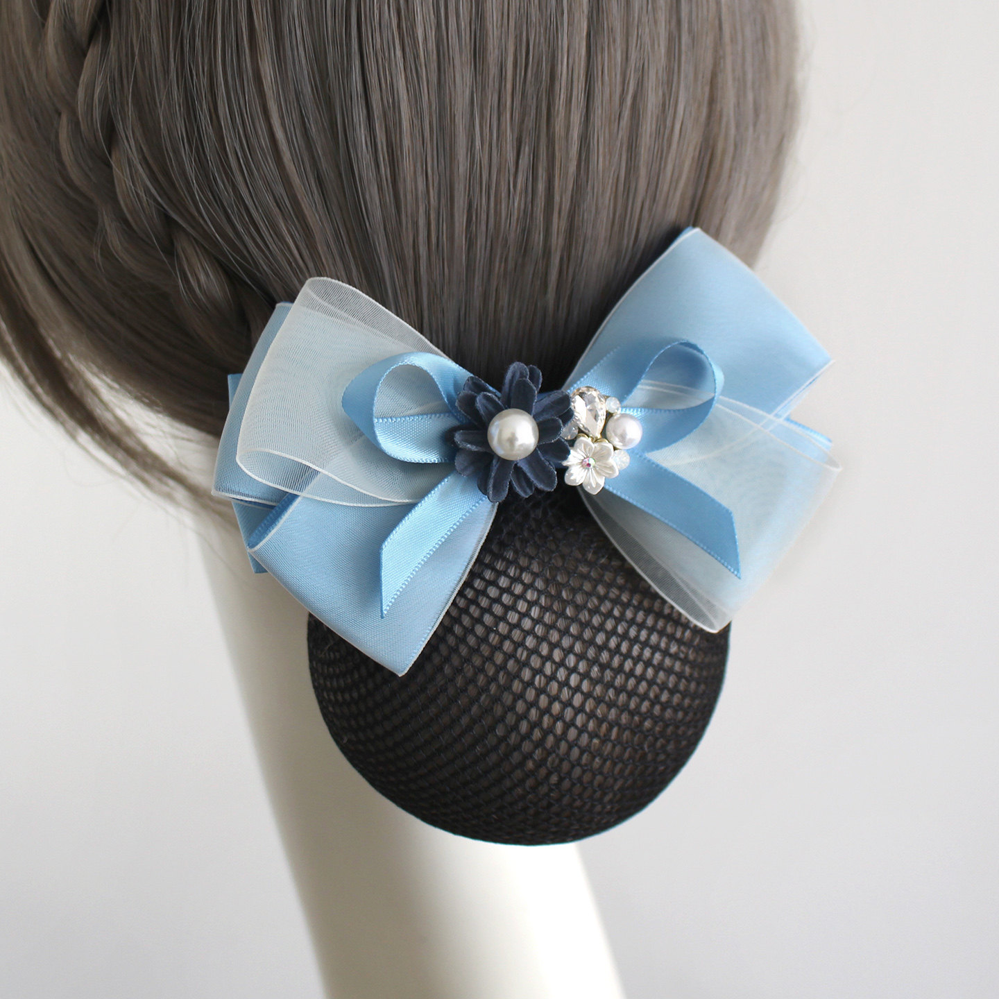 Flower shadow butterfly rhyme-light blue-fine mesh