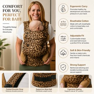 Porte-bébé ergonomique à double épaule, modèle tendance 2027, pour bébé, motif léopard - Product Image 5