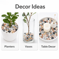 Vente en gros de graviers décoratifs naturels de couleurs mélangées pour aquariums, pots de plantes, aménagement paysager, décoration de la maison et projets de jardinage