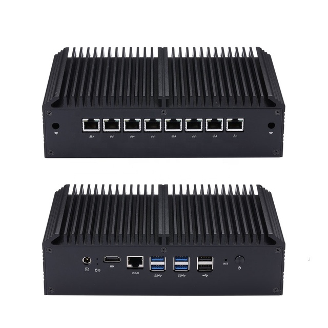 Qotom Gaming Mini PC Q818GE With Processor 3867U 1.8GHz 8 Gigabit Ethernet Mini Pc