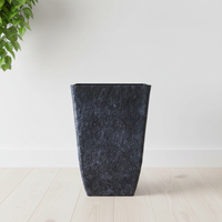 Pot de fleurs en plastique effet pierre, résistant aux intempéries, décoration élégante pour la maison, léger, pour l'intérieur et l'extérieur