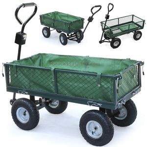 OEM troli kebun beroda tugas berat, troli logam empat roda berkualitas dengan <span class=keywords><strong>Platform</strong></span> baja & plastik baik untuk penyimpanan & penggunaan alat - Product Image 1