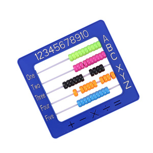 Foska Papelería Mayoristas Adición Resta Multiplicación División Contar Juguetes Ábaco de plástico con 50 cuentas de colores - Product Image 2