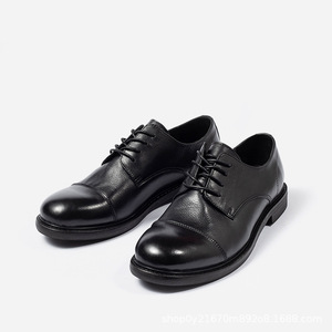 Zapatos Formales de Negocios de Cuero Genuino para Hombre de Alta Calidad, Hechos a Medida en Fábrica, con Cordones, Aumentan la Altura, Impermeables - Product Image 4