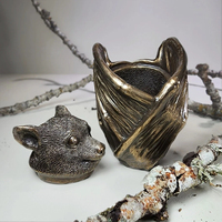 Nouveau produit : Boîte à bijoux en forme de chauve-souris et décoration gothique BCA61, artisanat en résine fait main pour Halloween, cadeau pour la maison et rangement sorcier