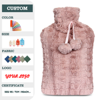 Fausse fourrure géant silicone caoutchouc sac d'eau chaude bouteille d'eau chaude couverture en peluche douce 2l fabricants