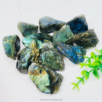 Piedras Naturales en Bruto al por Mayor, Cristal de Labradorita sin Pulir, Piedra de Labradorita Semipulida para Decoración