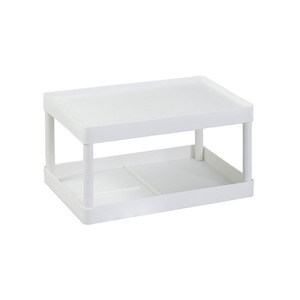 <b>Desktop</b> Organizer Double Layer White Rectangle Multi Functional Storage Rack For Office Supplies Cosmetics Stationery - Product Image 3