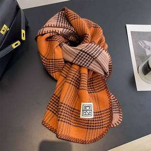 Nouveau décontracté chaud Double face Pashmina châles classique motif <span class=keywords><strong>pied</strong></span>-<span class=keywords><strong>de</strong></span>-<span class=keywords><strong>poule</strong></span> cachemire sensation écharpes unisexe 45*190CM écharpe à carreaux étole - Product Image 6