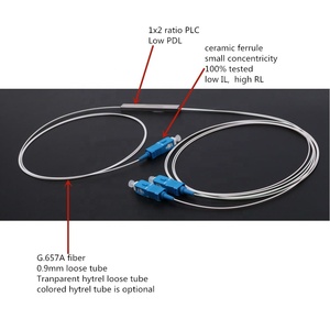 Splitter PLC FBT 1x2 FTTH 10/90 20/80 30/70 40/60 50:50, Splitter Ottico FBT con Connettori SC LC FC ST Weunion - Product Image 6