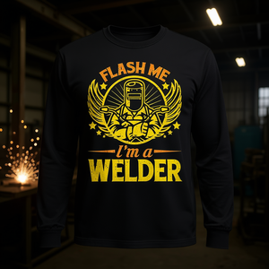 T-shirt à manches longues Flash Me I'm A Welder pour les soudeurs, vêtements de travail - Product Image 3