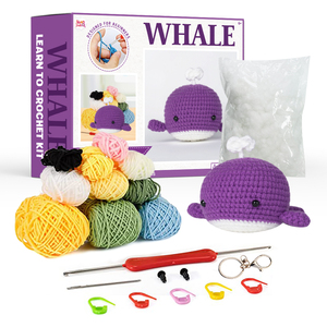 Nouveaux kits de crochet faits main en forme d'animaux amigurumi pour débutants, kits de fabrication de porte-clés DIY - Product Image 1