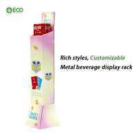 ECO Maßgefertigter Vertikaler Verkaufsautomat mit Aufsteigendem Regal, Getränke-Merchandising-Metallständer für Flaschen- und Dosenlagerung im Geschäft