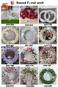 Arco de Flores Artificiales de Alta Calidad con Aspecto Natural en Verde y Blanco para Decoración de Bodas - Product Image 3