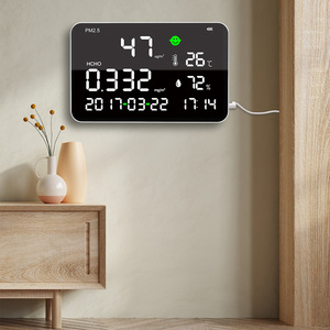 Moniteur de qualité de l'air mural grand écran, détecteur PM2.5 et HCHO, couleur blanche, pour usage intérieur, garantie 1 an - Product Image 5