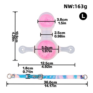 CITYFUN Colorful Mouth Gag with Built-in Bead Liquid Silicone Mouth Plug BDSM Sex Toys <b>Bondage</b> <b>Gear</b> Fetish Gag for Women Men - Product Image 4