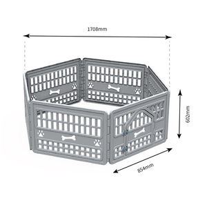 High Quality Wholesale Custom <strong>Portable</strong> 6-Panel <strong>Pet</strong> Playpen for Dog Animal Indoor Stable Open Door Plastic <strong>Fence</strong> Dog <strong>Fence</strong> - Product Image 3