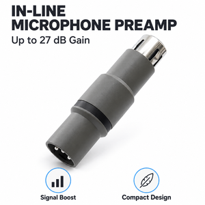 Préamplificateur de microphone en ligne XLR pour microphones dynamiques et à ruban passifs - Product Image 2
