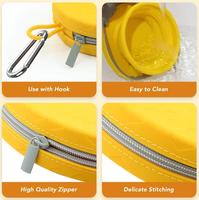 Bols et mangeoires pour animaux de compagnie en silicone OEM/ODM, bol de voyage portable pour animaux de compagnie, bol à nourriture pour chien pliable avec fermeture éclair, bol pour chien pliable rétractable avec fermeture éclair