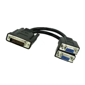 DMS-59pin mâle vers double 15 broches VGA RGB femelle Splitter Extension Cable PC Graphics