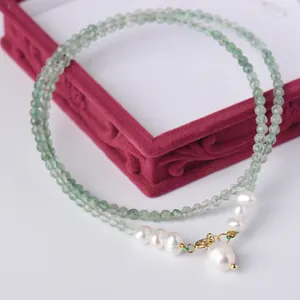Quartz vert Pierres précieuses naturelles taillées à facettes Perles de pierres précieuses en vrac pour créer des colliers de bijoux fins