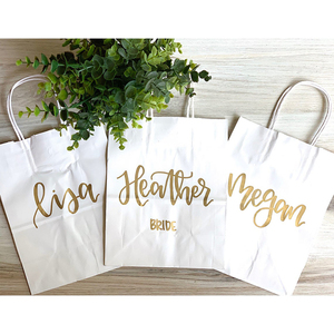 <span class=keywords><strong>la</strong></span> venta al por menor de <span class=keywords><strong>la</strong></span> fiesta de <span class=keywords><strong>la</strong></span> boda favor de <span class=keywords><strong>la</strong></span> tienda grande liso blanco artesanía de compras bolsa de papel kraft - Product Image 5