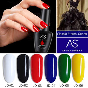AS Nail Supplies Vernis à ongles couleurs classiques longue durée Vernis à ongles avec logo personnalisé Marque privée <span class=keywords><strong>Rouge</strong></span> Jaune Noir <span class=keywords><strong>Blanc</strong></span> Vernis <span class=keywords><strong>gel</strong></span> - Product Image 2