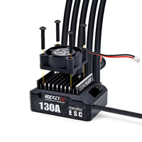 ROCKET-RC Brushless ESC 130A Sensored Electronic Speed Controller 6V/5A BEC avec ventilateur de refroidissement pour 1/10 RV Car 380/390/540 Motor